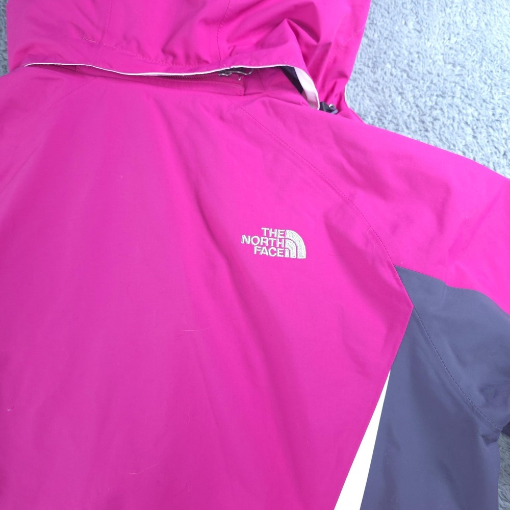 The North Face Jacket Womens Small Pink Gray Hooded Ski Waterproof Colorblock - Picture 10 of 13